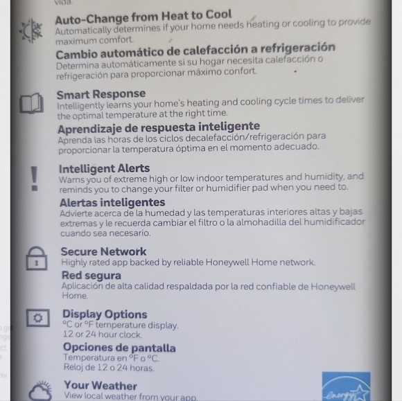 Honeywell Smart Thermostat with Digital Backlit Display NWT - Picture 3 of 4